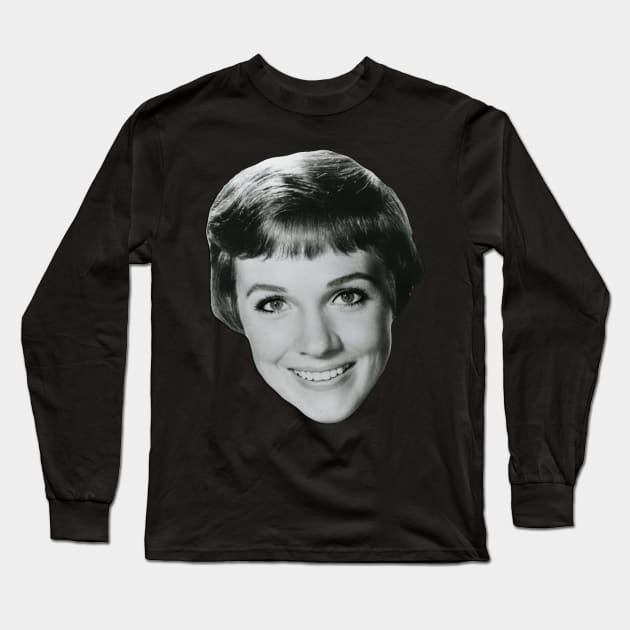 Julie Andrews Maria Von Trapp Head Long Sleeve T-Shirt by baranskini